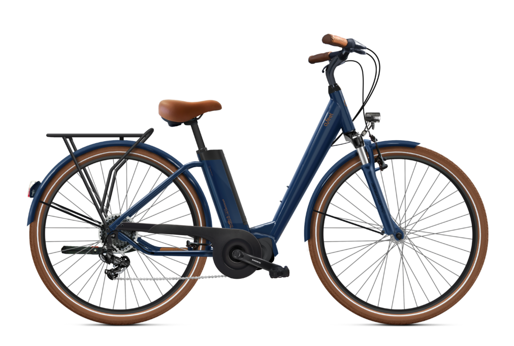 Vélo électrique bleu